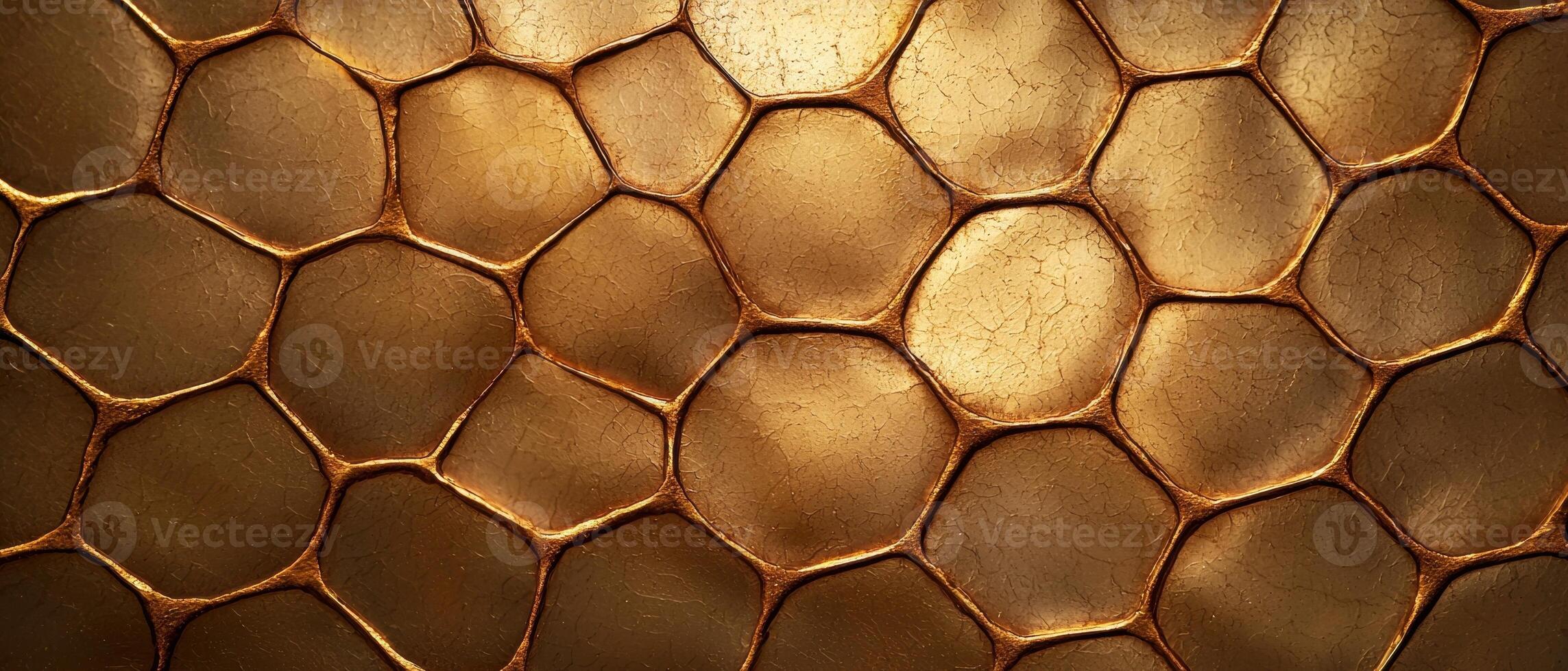 Textured golden hexagonal pattern photo