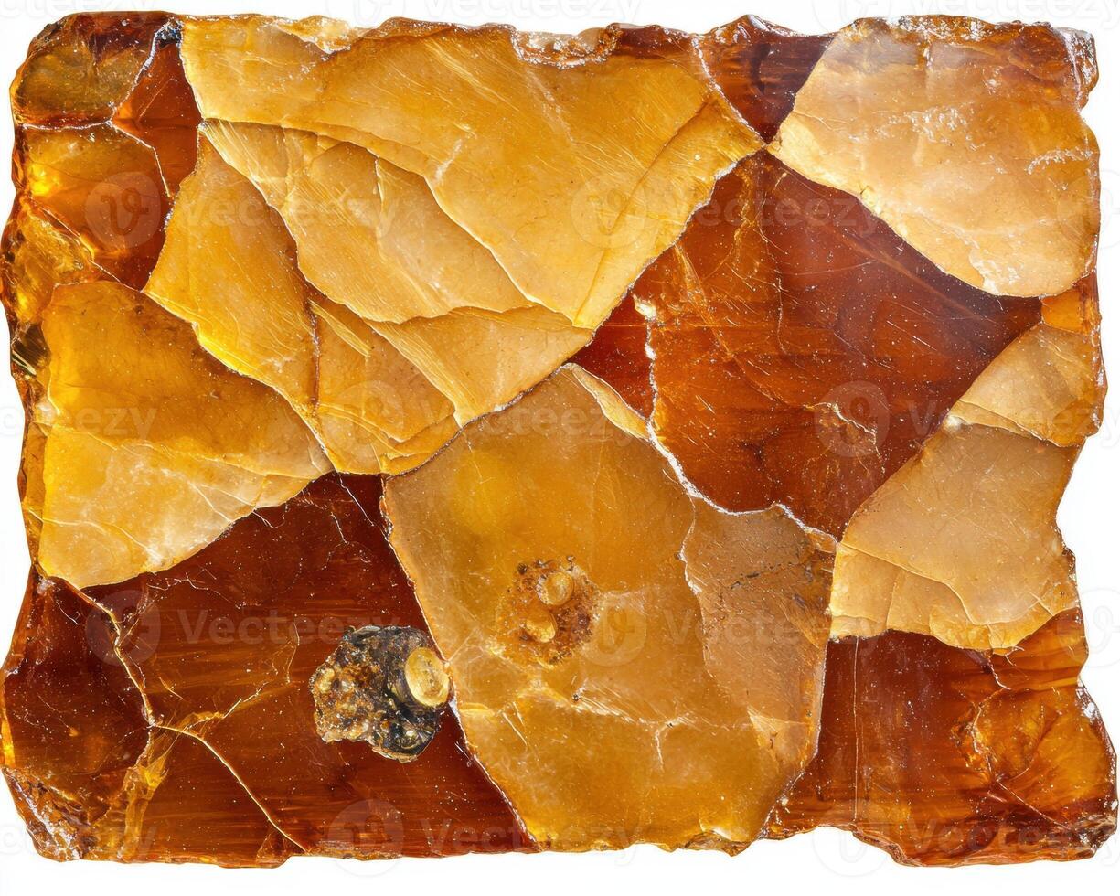 Closeup of a natural amber stone photo