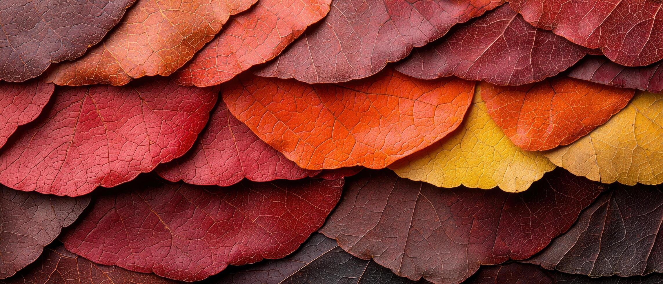 Vibrant autumn leaves in warm tones photo