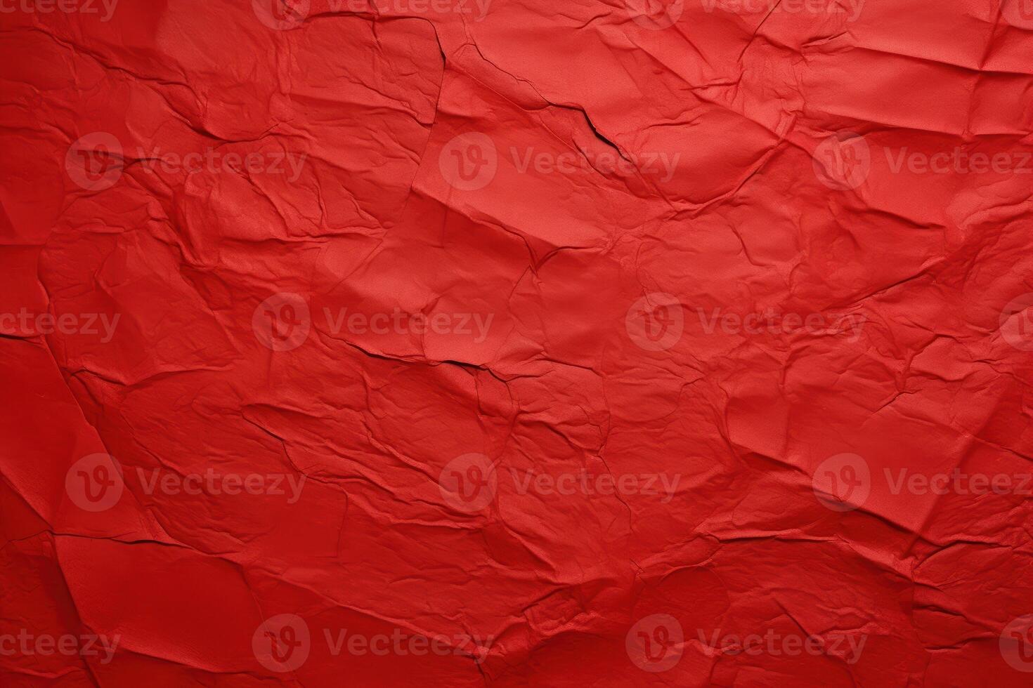 Crumpled red paper texture background photo