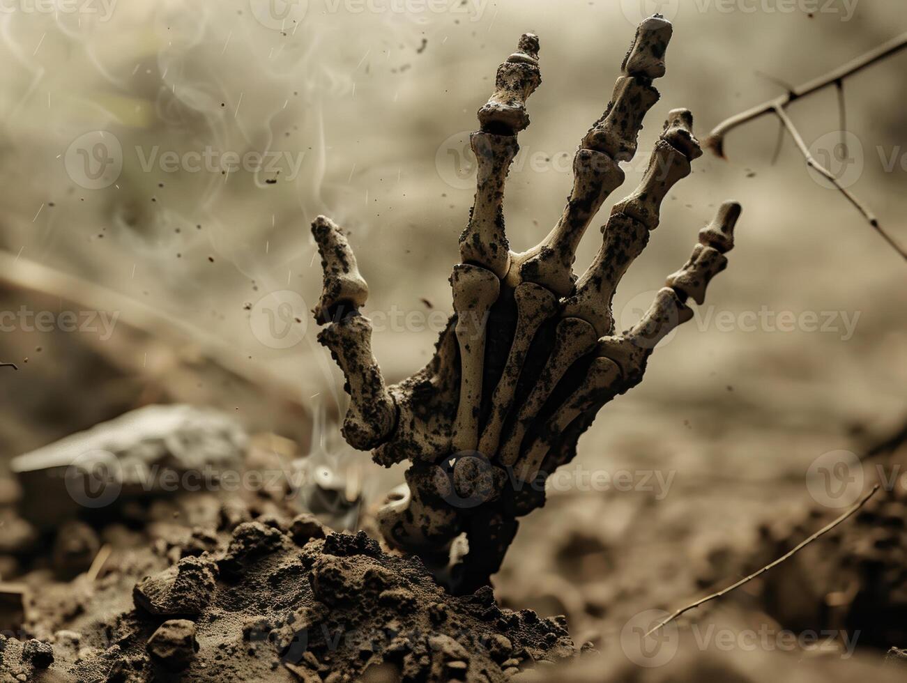 Mysterious fungus growing in the forest photo