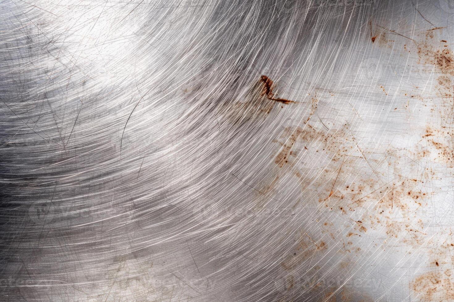 Scratched metal surface with rust and damage photo