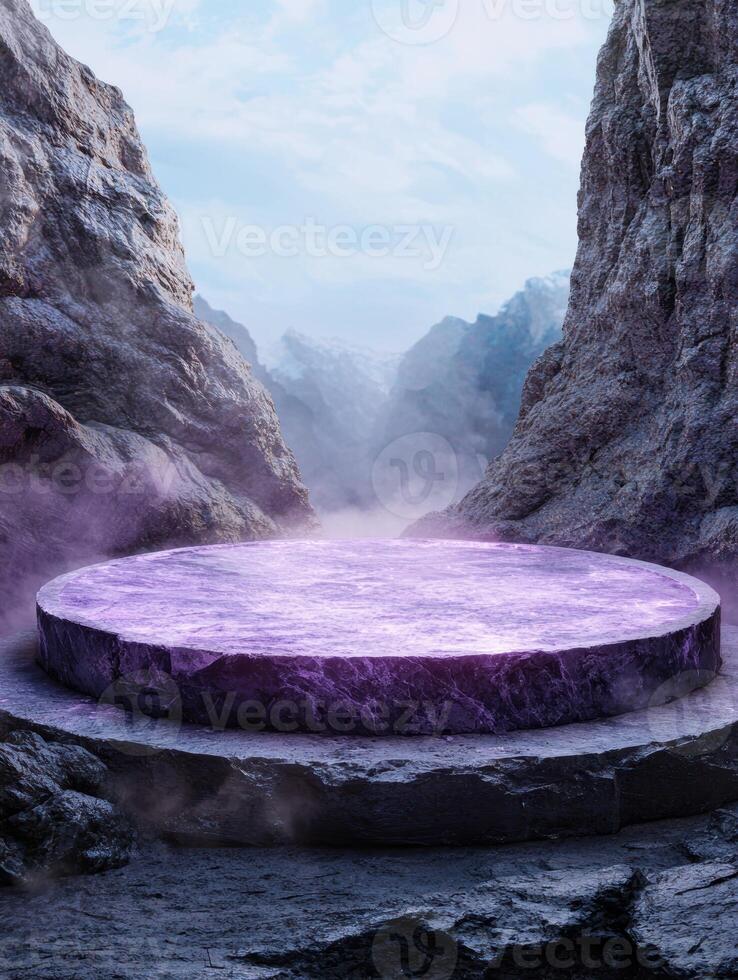 Mystical portal in the mountains photo