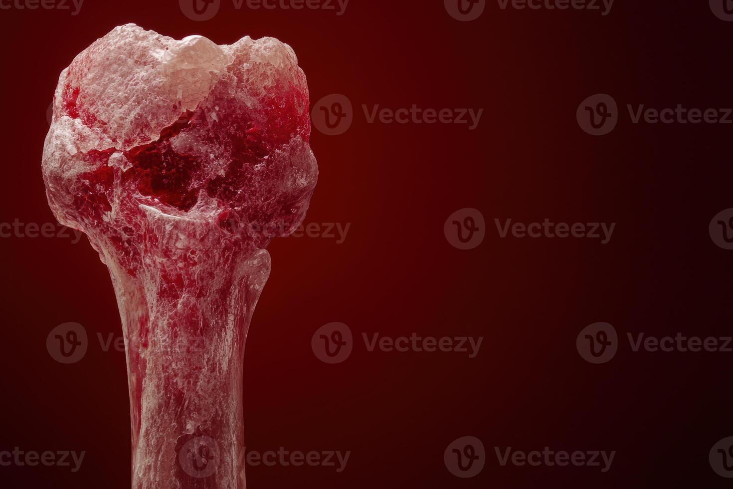 Close up of a red crystal formation photo