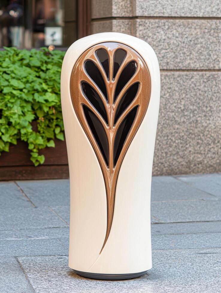Decorative architectural element with intricate pattern photo