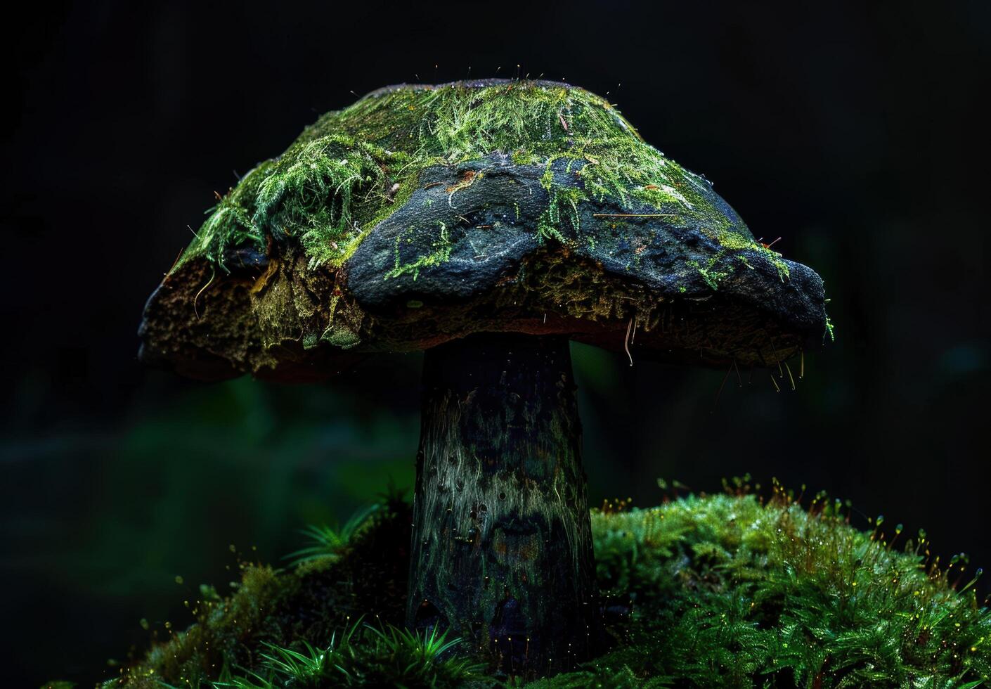 Mysterious mushroom in the forest photo
