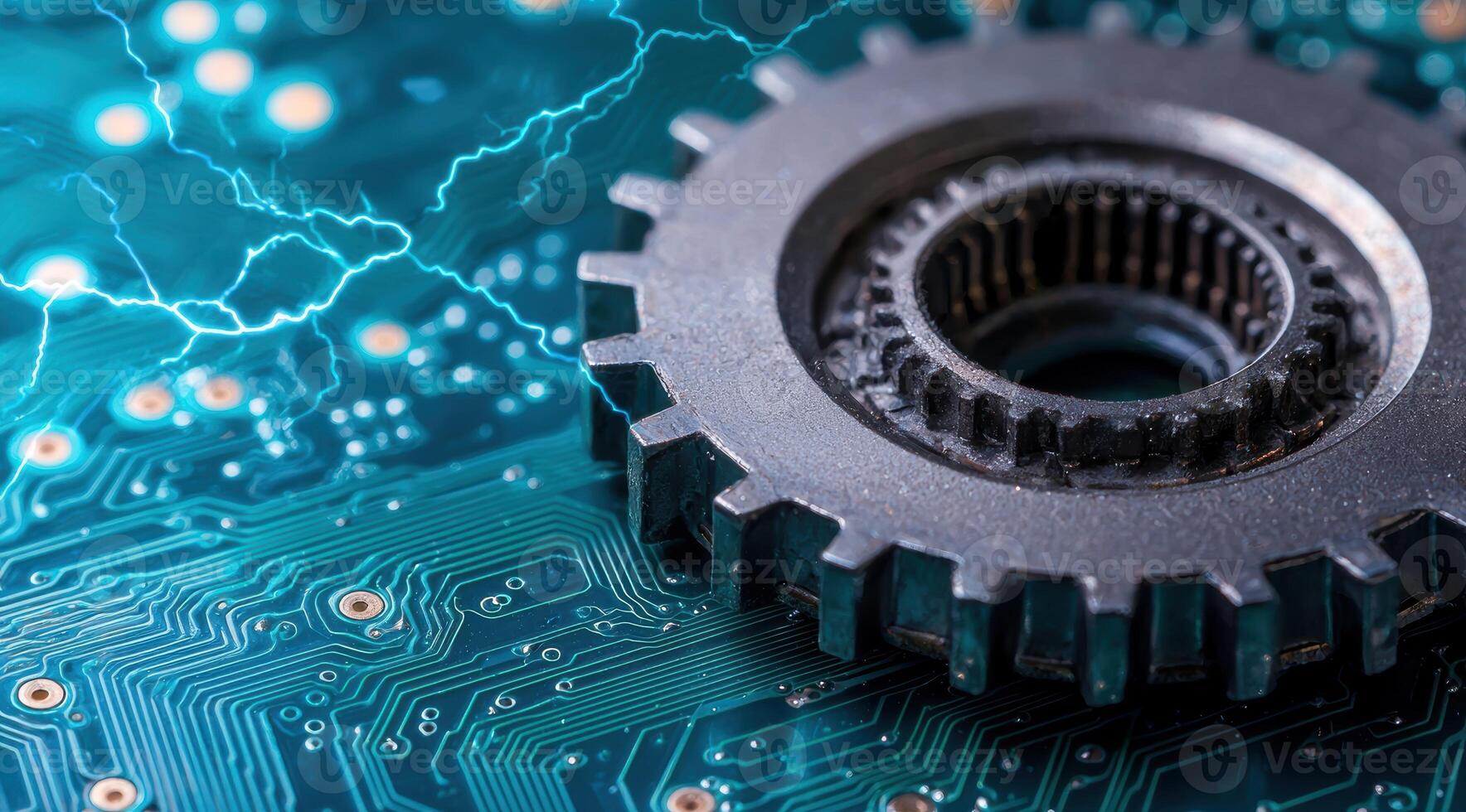 Technological innovation and engineering concept photo