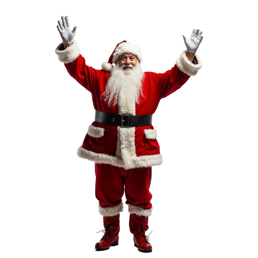 Santa Claus with joyful expression png