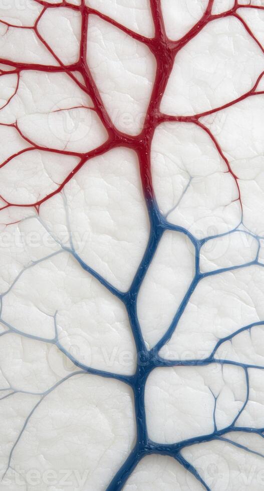 Intricate network of blood vessels photo