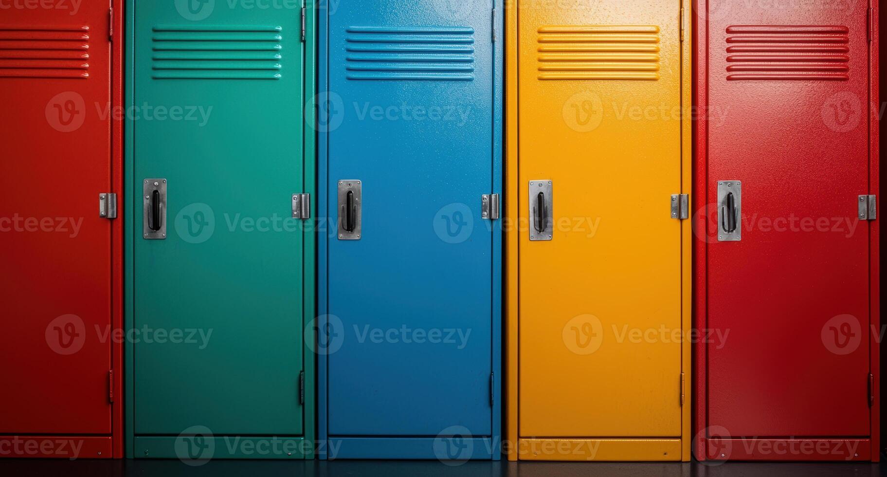 Colorful school lockers photo