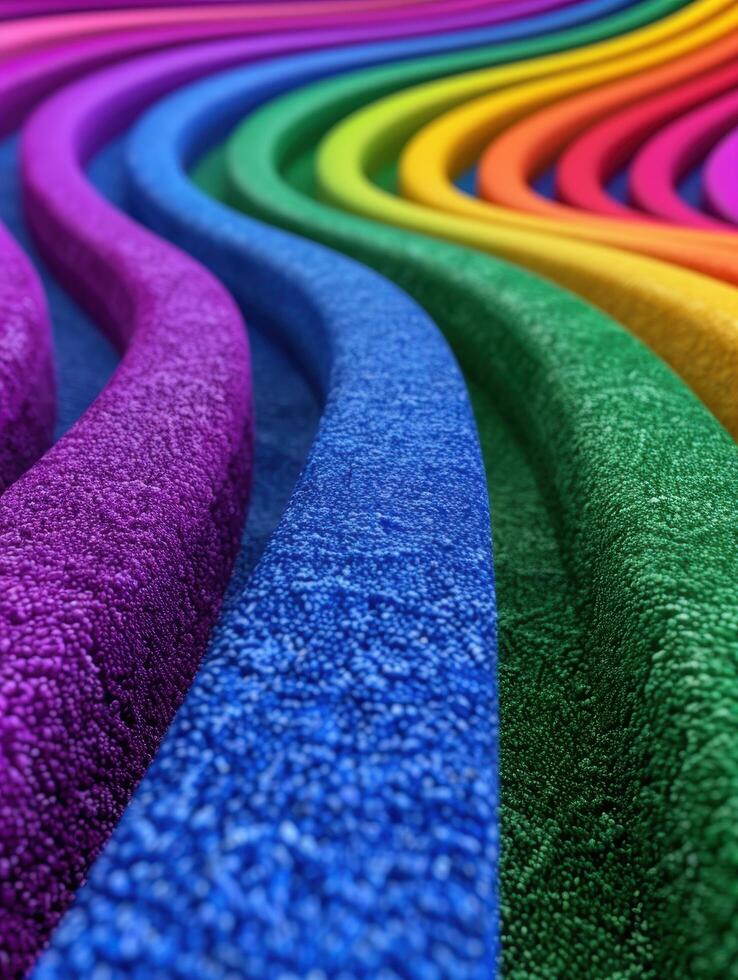 Vibrant rainbow colored textile pattern photo