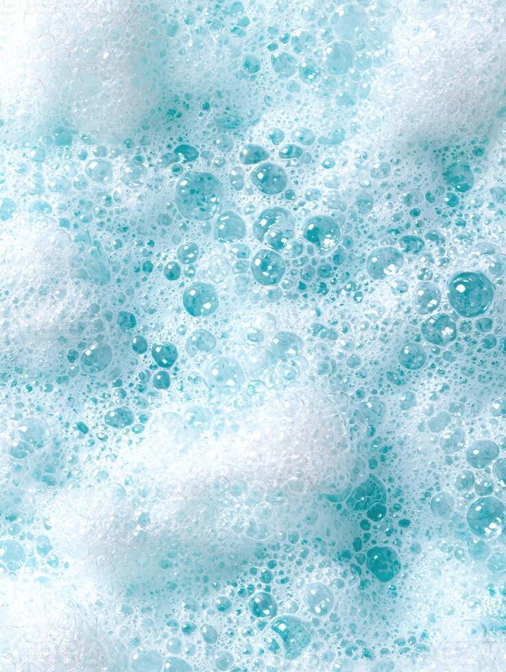Sparkling ice bubbles in the winter wonderland photo