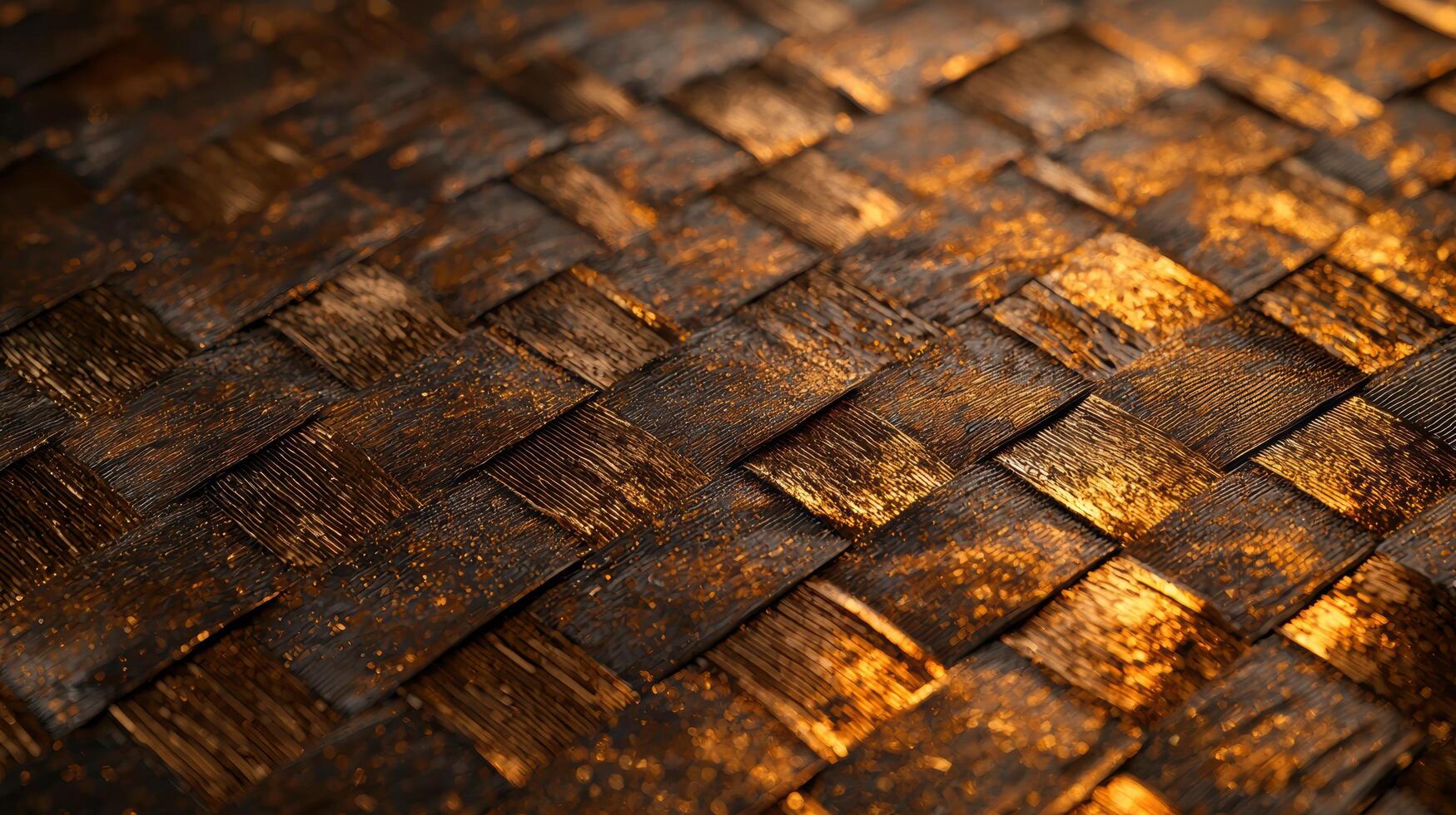 Warm wooden texture with golden highlights photo