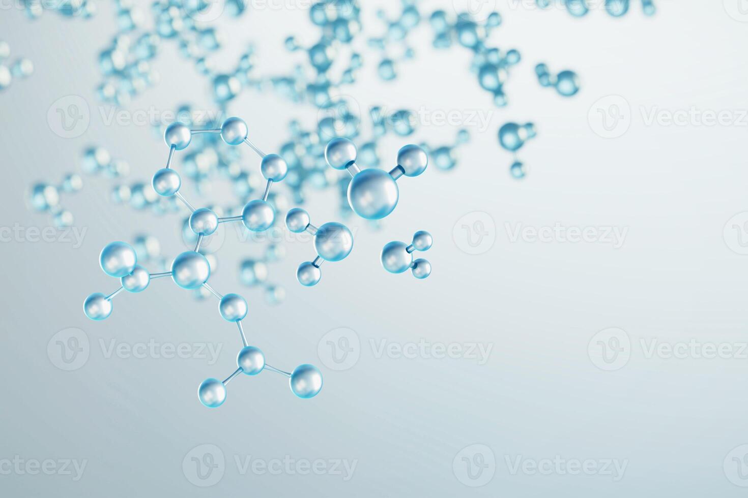 Molecular structure chemical science formula soft focus abstract background 3d rendering photo
