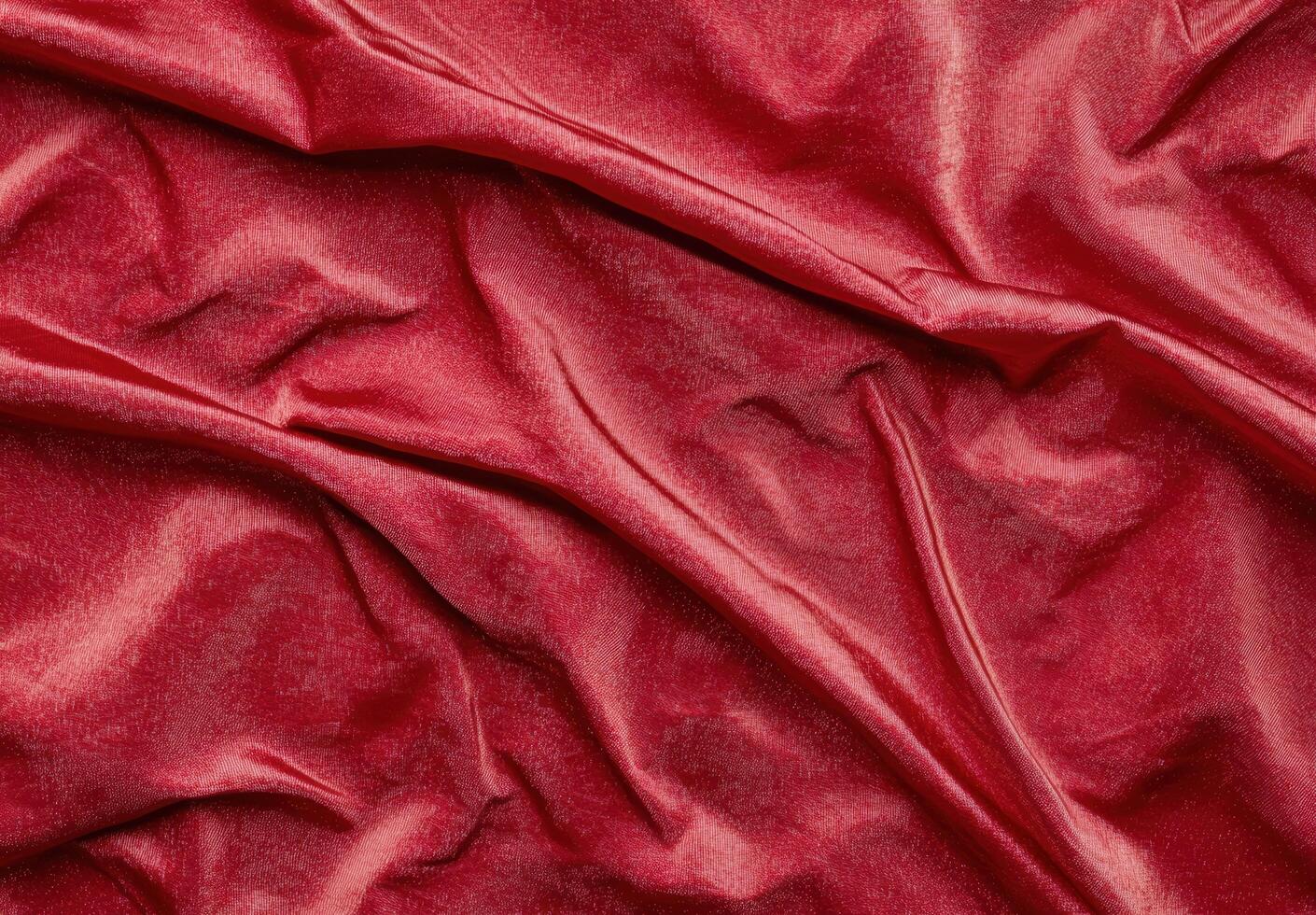 Vibrant red silk fabric texture background photo