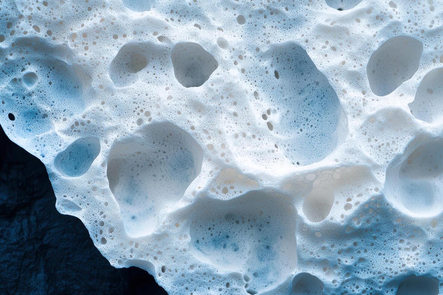 Frozen bubbles in the snow photo