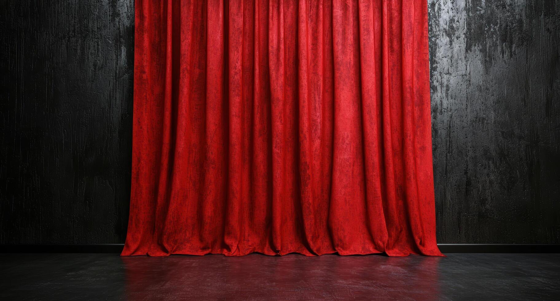 Red curtain stage backdrop photo