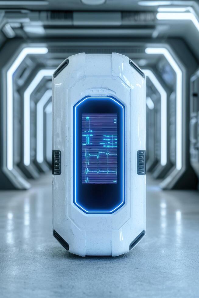 Futuristic sci fi technology display console photo