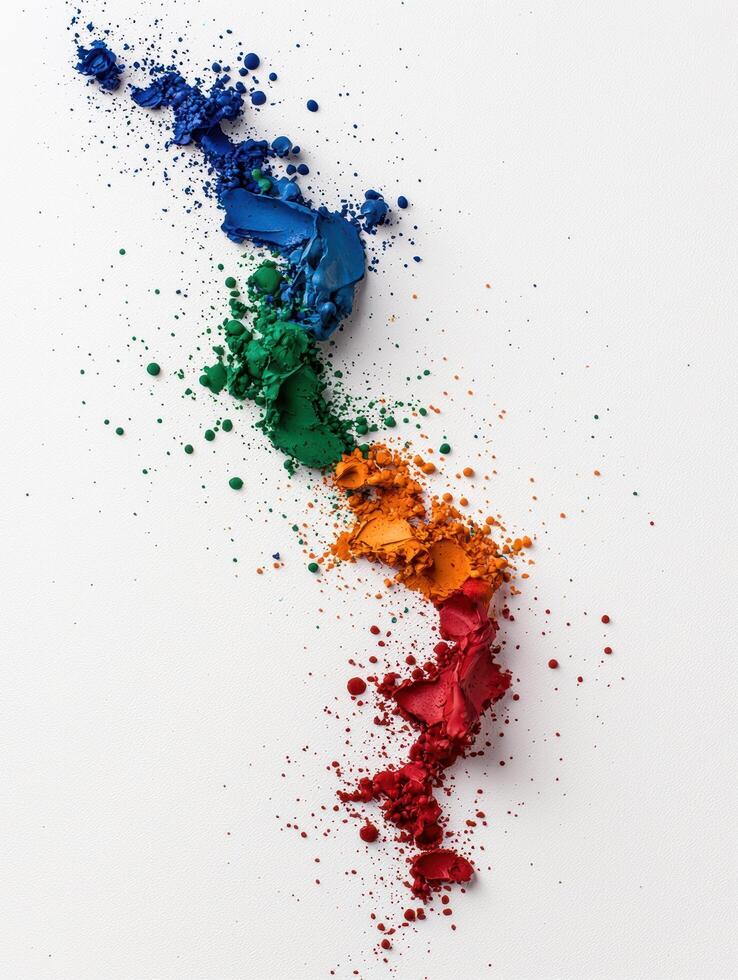 Vibrant makeup palette splash photo