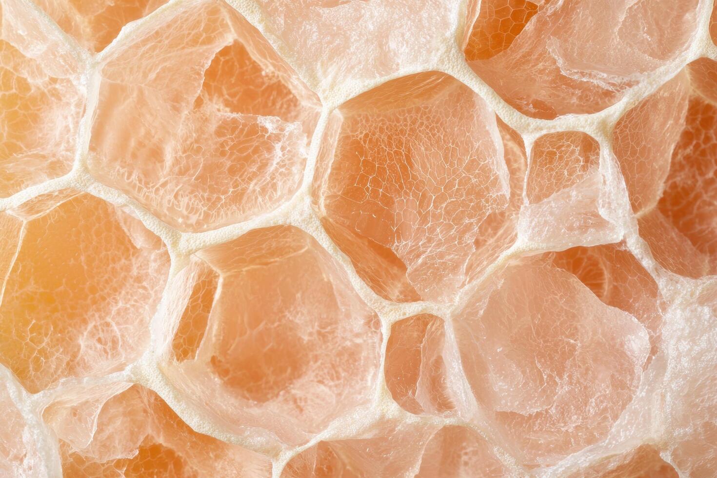 Juicy orange slices with honeycomb texture photo