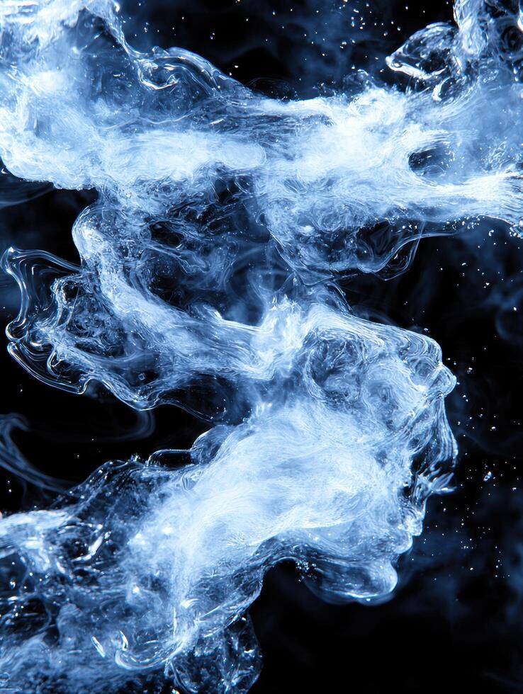 Swirling frozen water splash photo