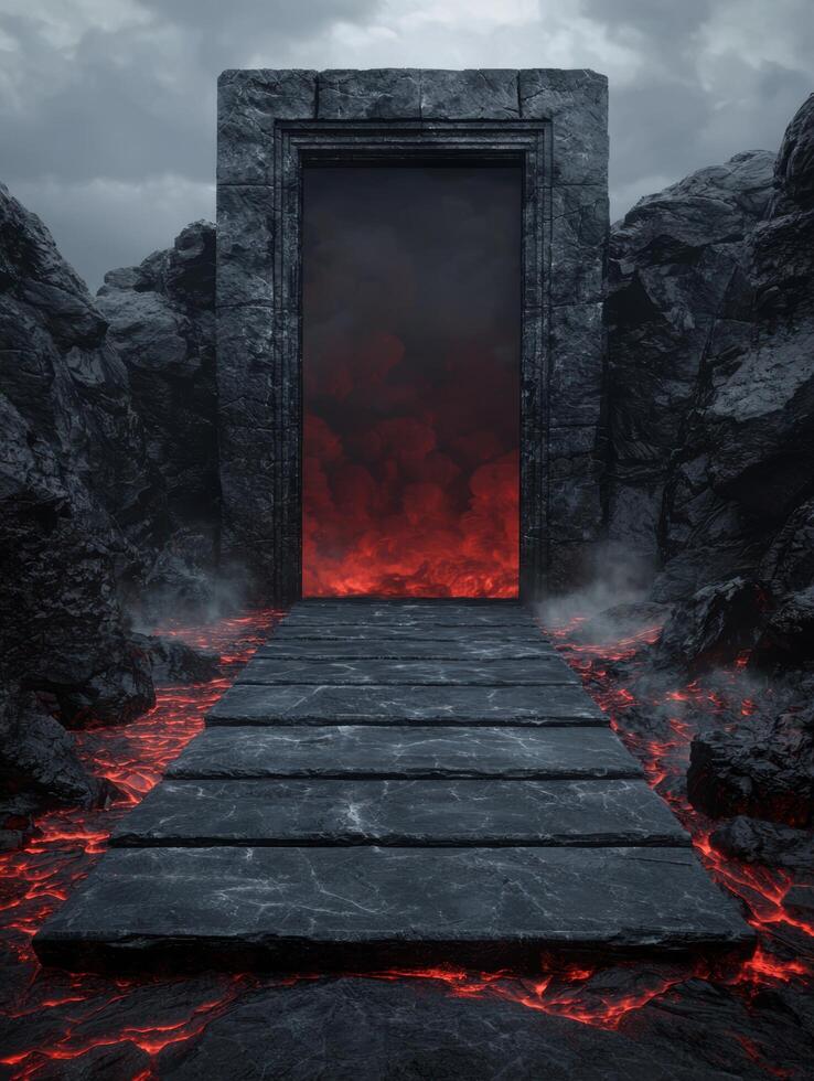 Ominous portal to the underworld photo