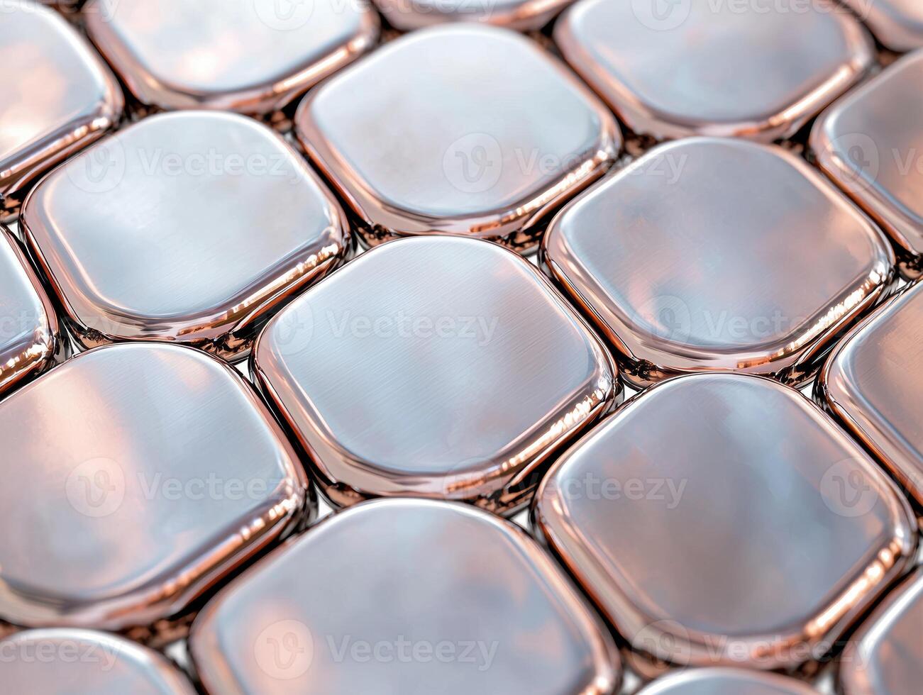 Shiny metallic tiles in a geometric pattern photo