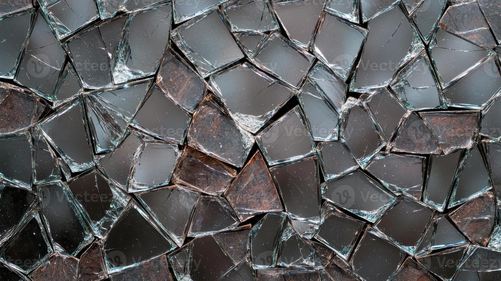 Broken glass mosaic pattern photo