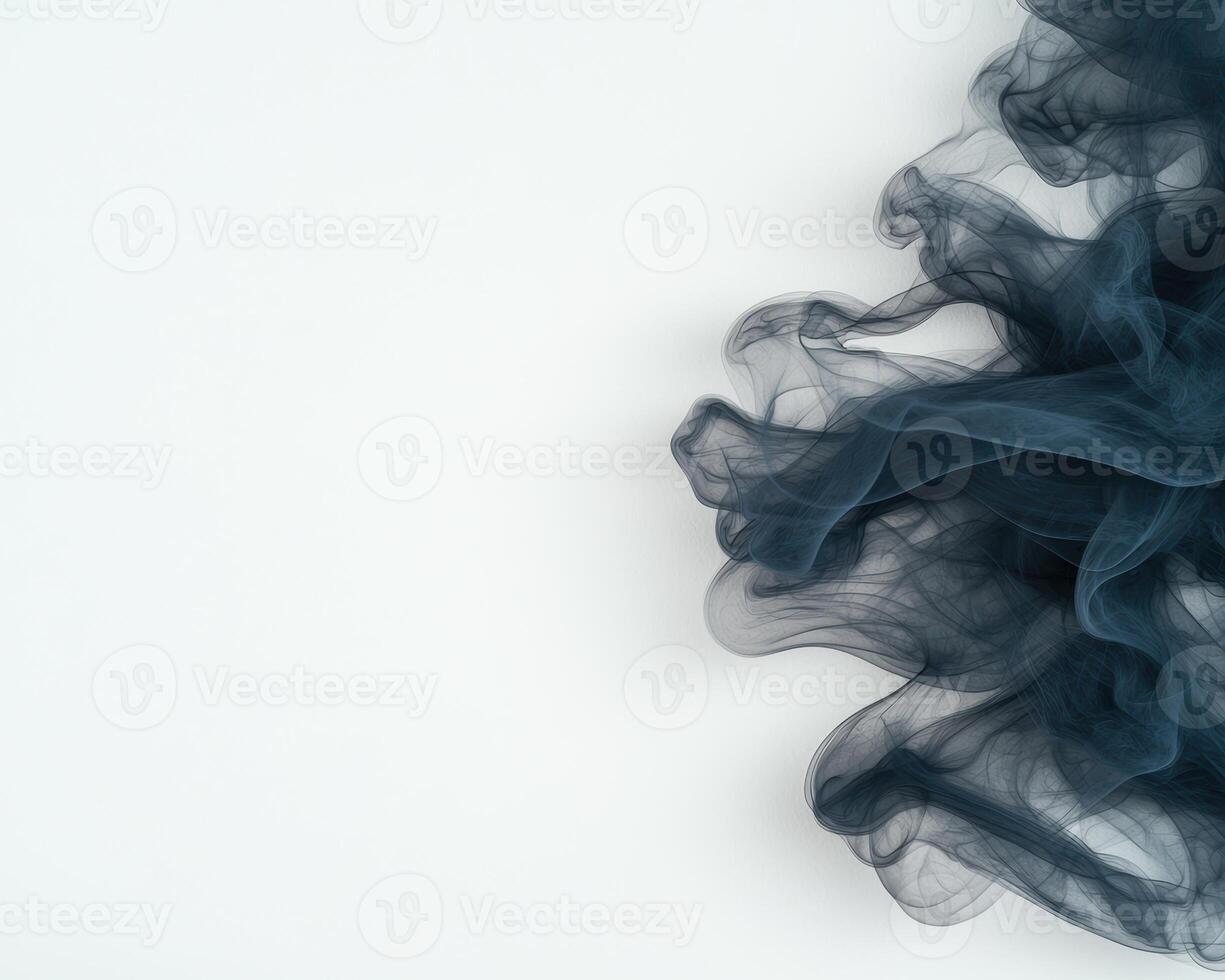 abstract smoke swirls on white background photo
