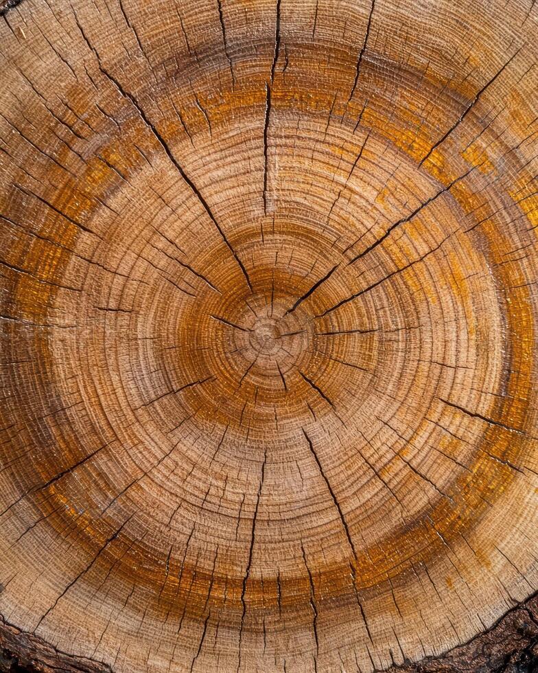 Detailed cross section of a tree trunk photo