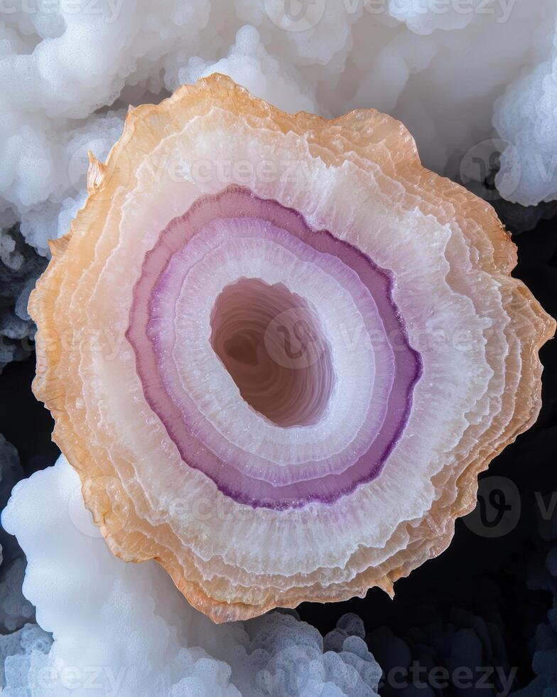 Vibrant Geode Crystal Slice photo