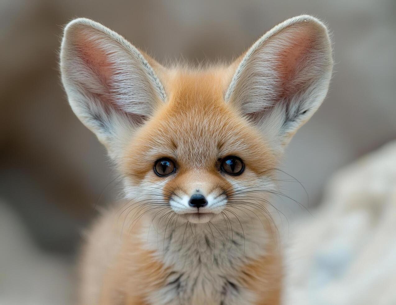 Adorable close up of a curious fox photo