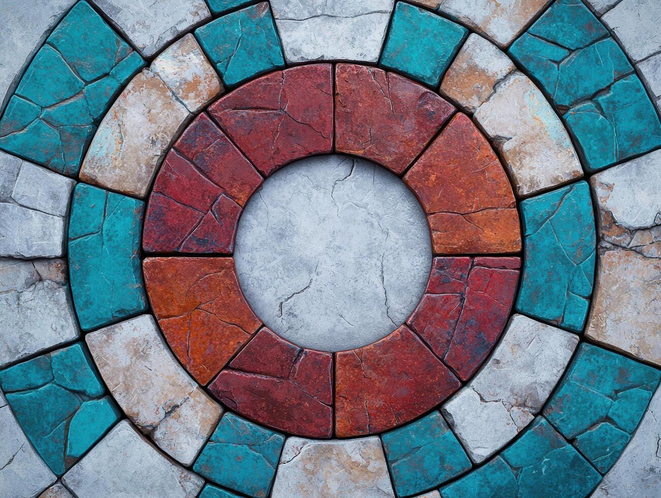 Colorful mosaic tile pattern photo