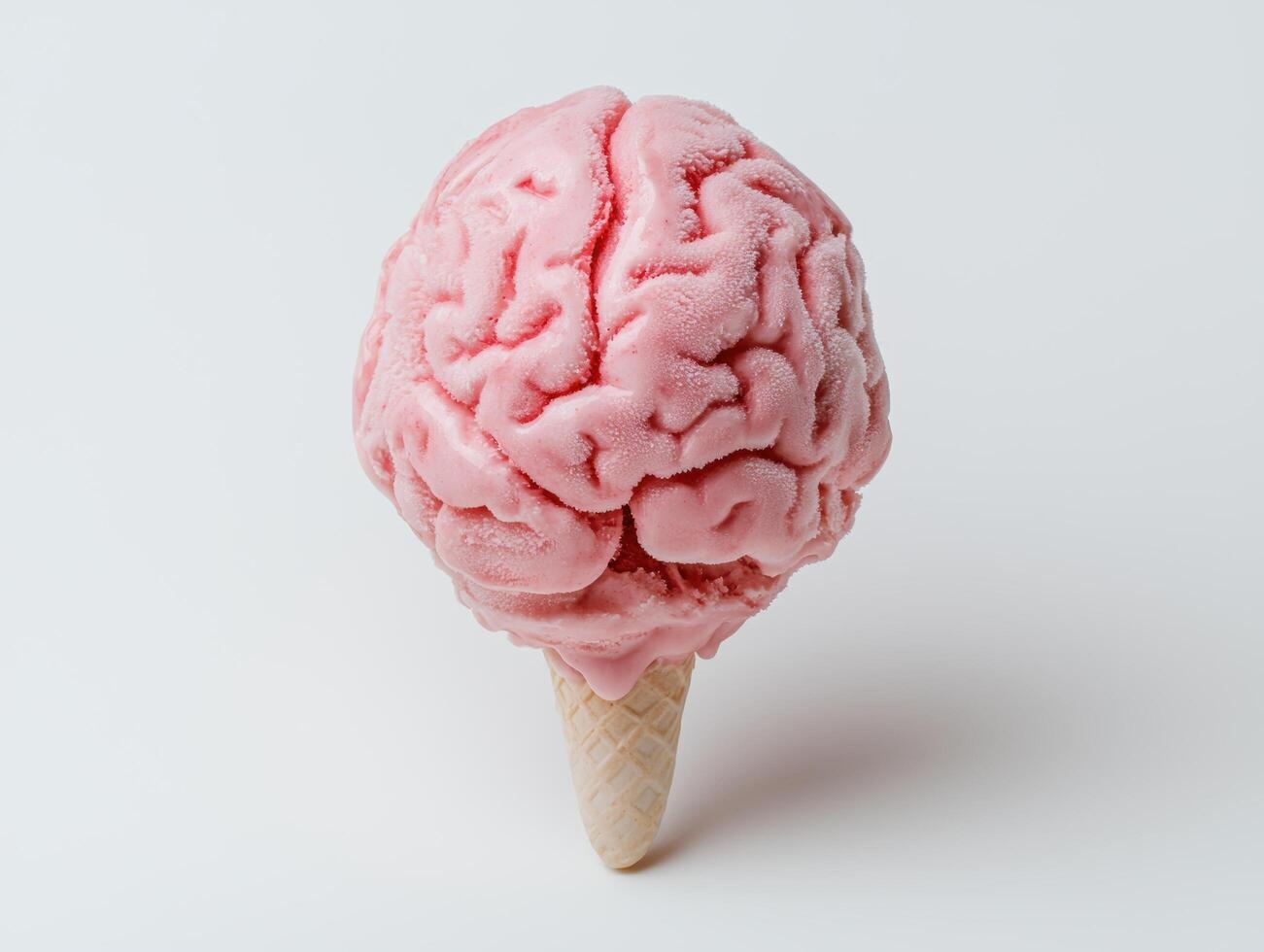 pink brain ice cream scoop photo