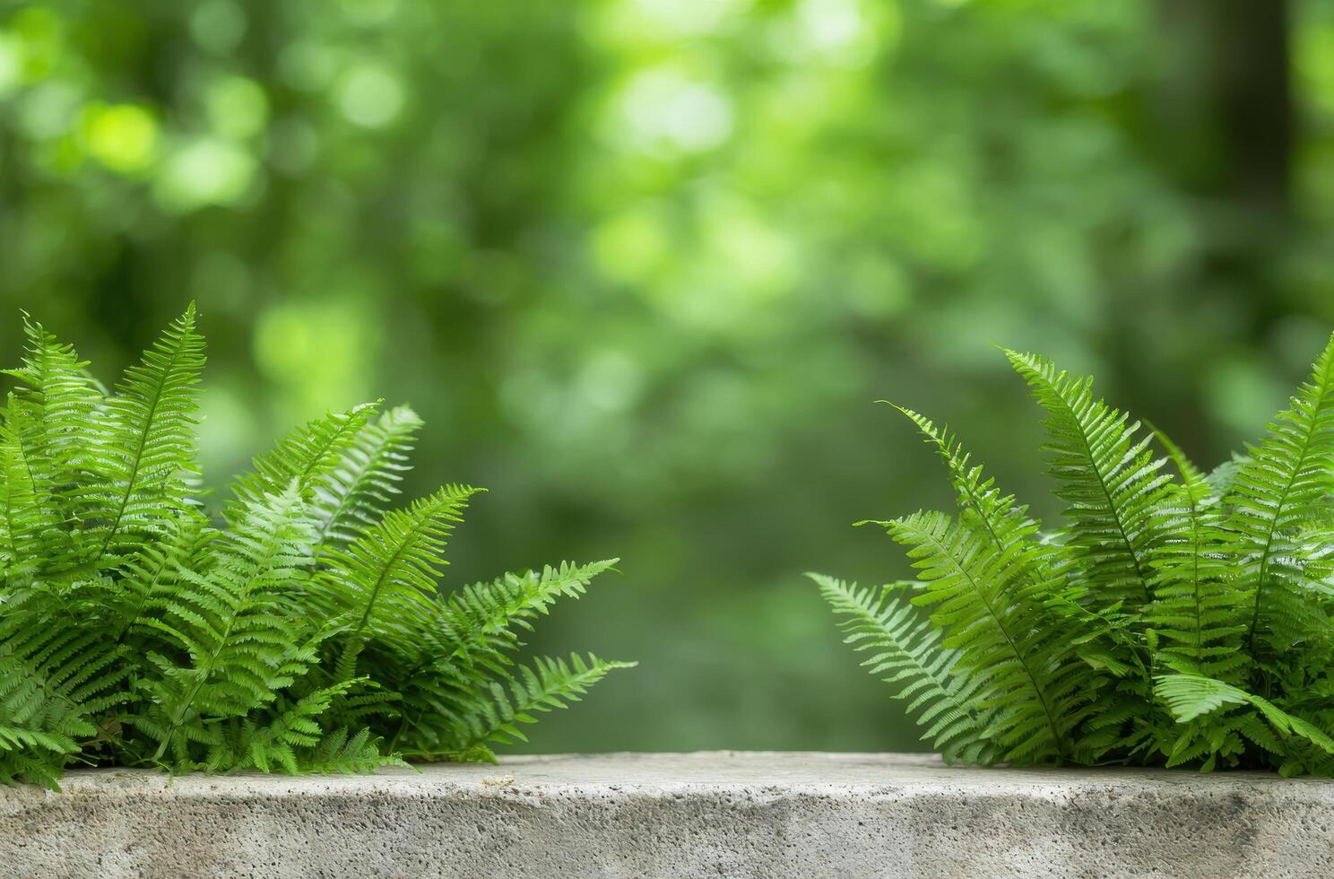 lush green fern leaves in a forest photo