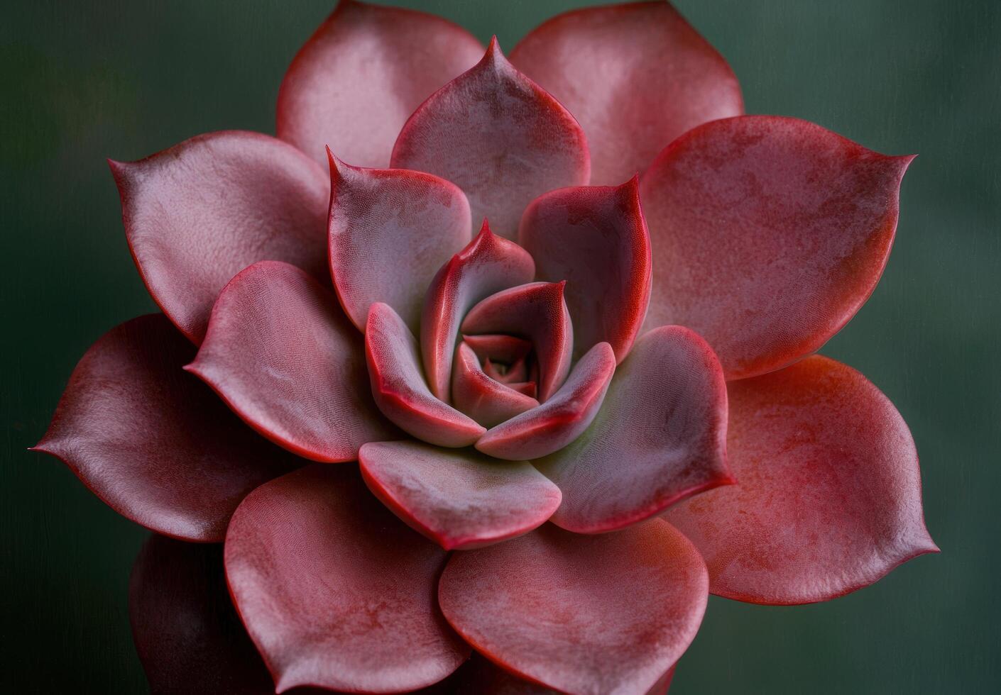 Close up of a beautiful red succulent plant photo