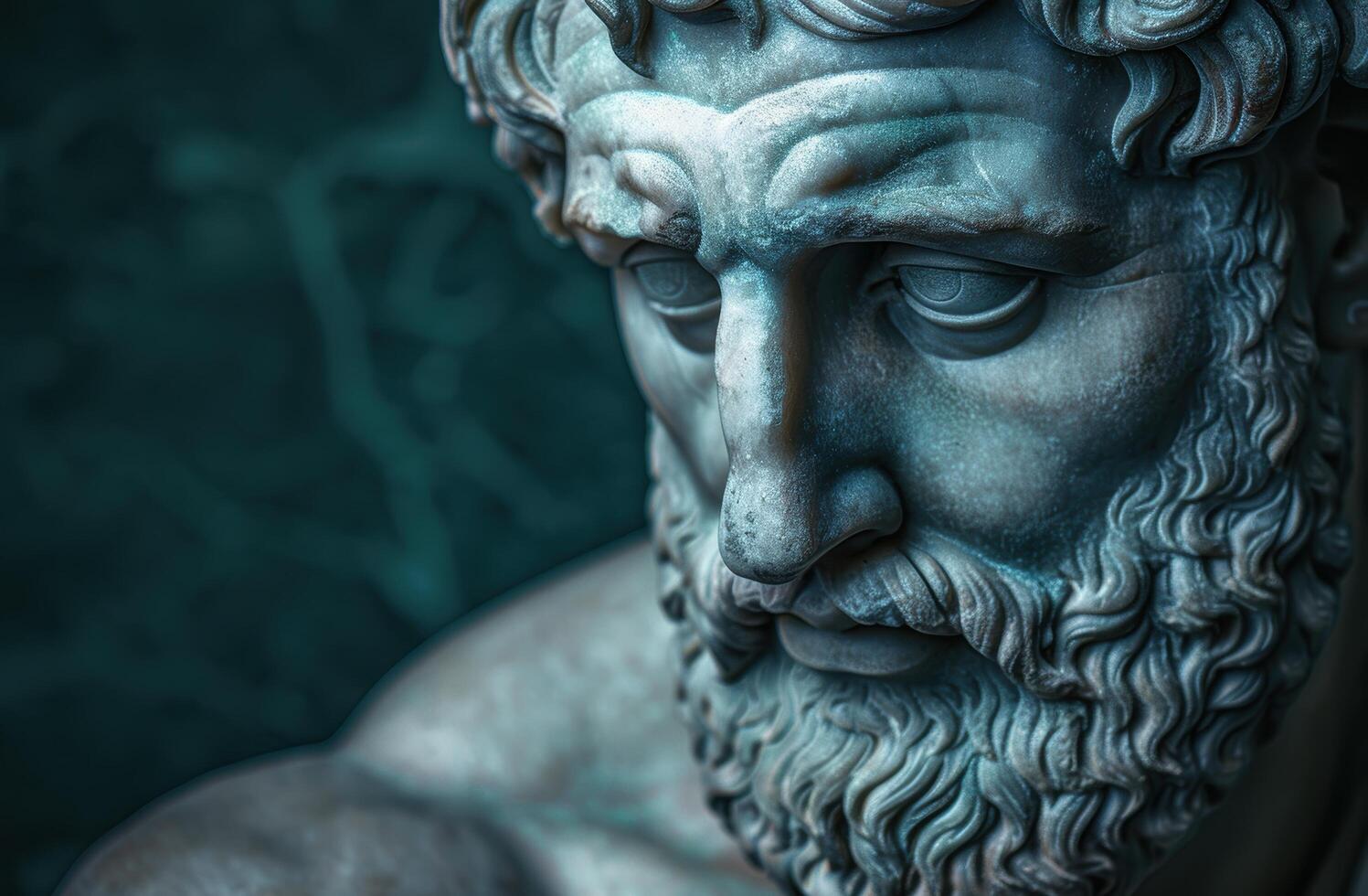 close up of a detailed ancient greek statue photo