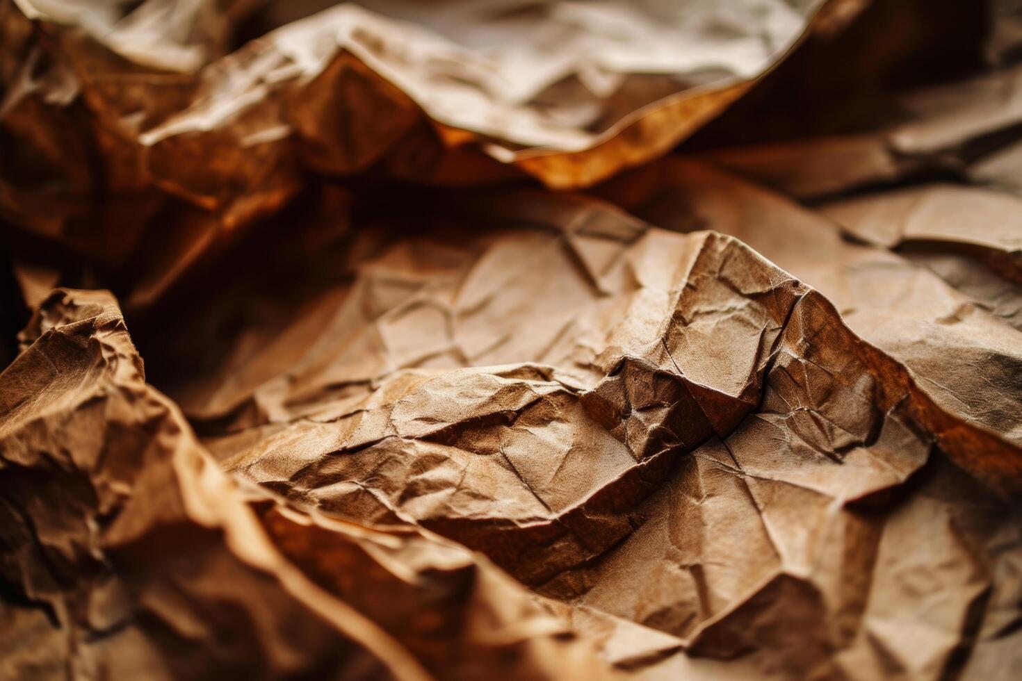 crumpled brown paper texture background photo