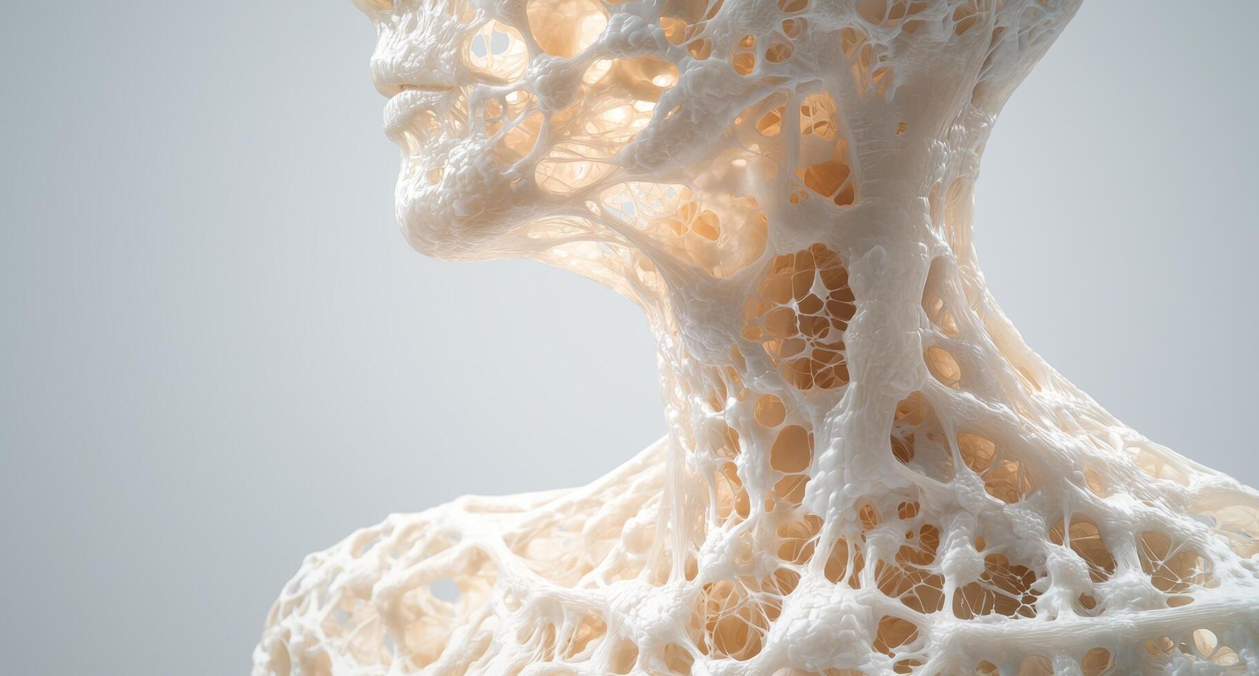 Intricate organic structure with translucent patterns photo