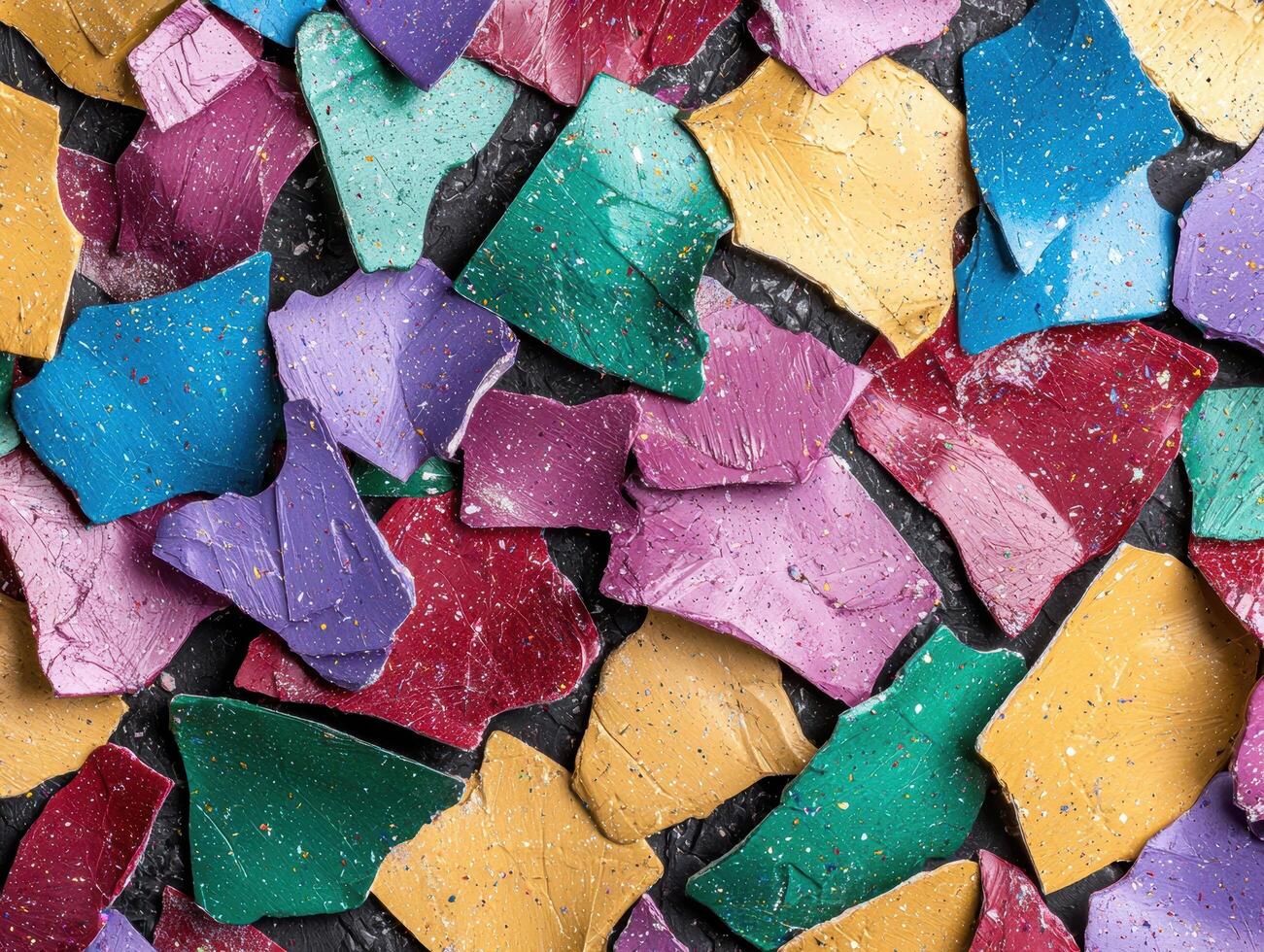 Colorful broken glass mosaic texture photo