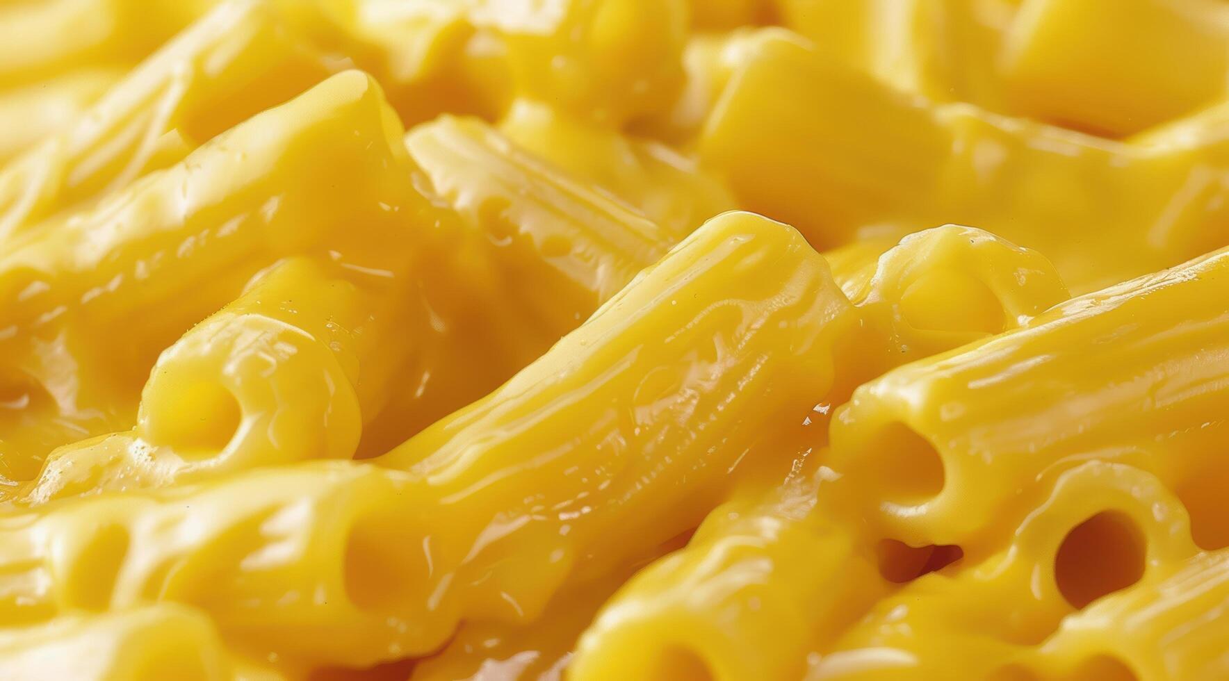 Closeup of delicious cooked macaroni and cheese photo