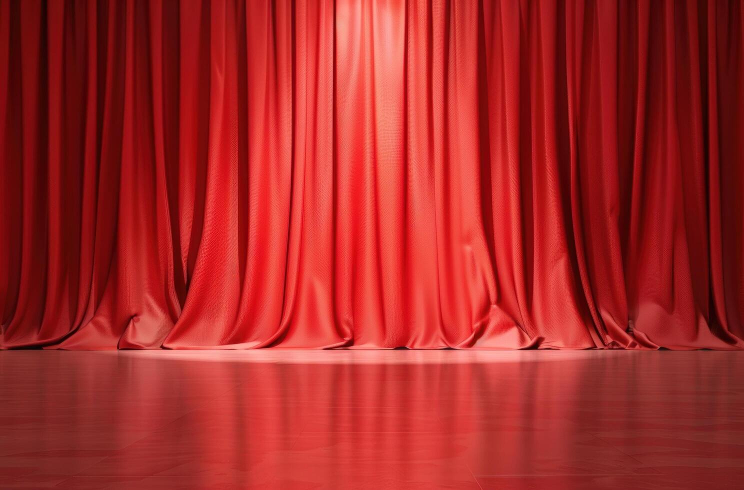 Elegant red theater curtains photo