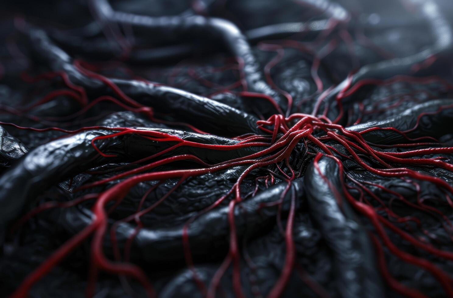 Intricate network of blood vessels photo