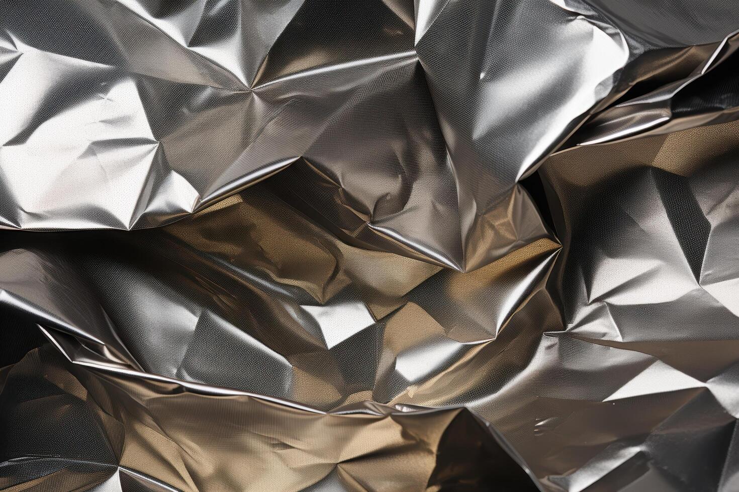 abstract metallic crumpled foil texture background photo