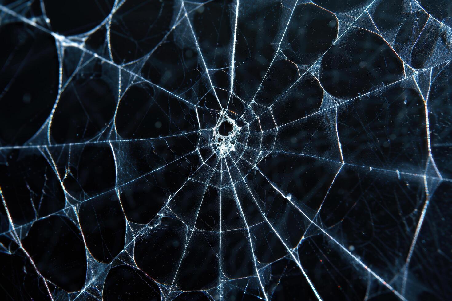 Intricate spider web pattern photo