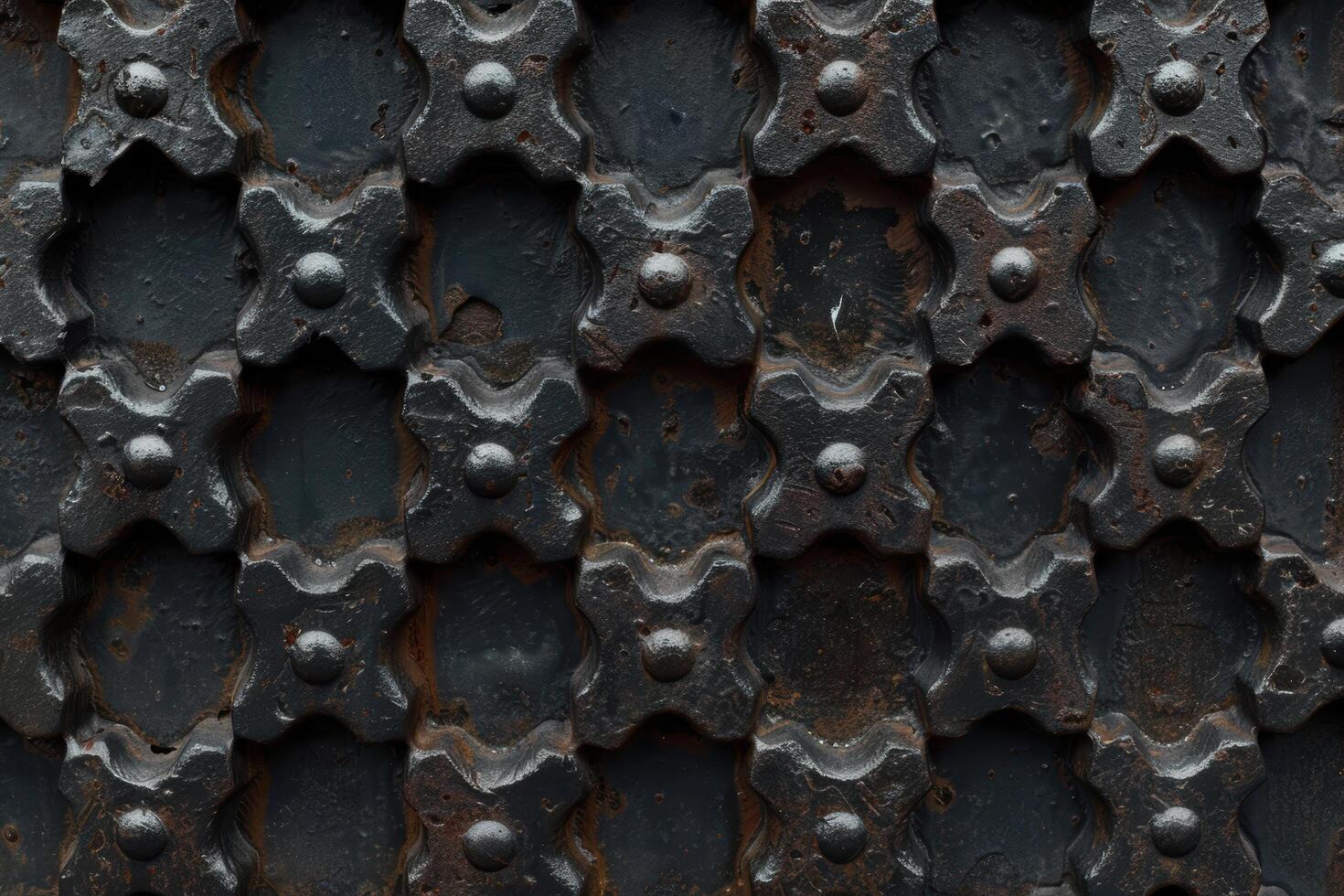 Rusty metal texture with intricate patterns photo