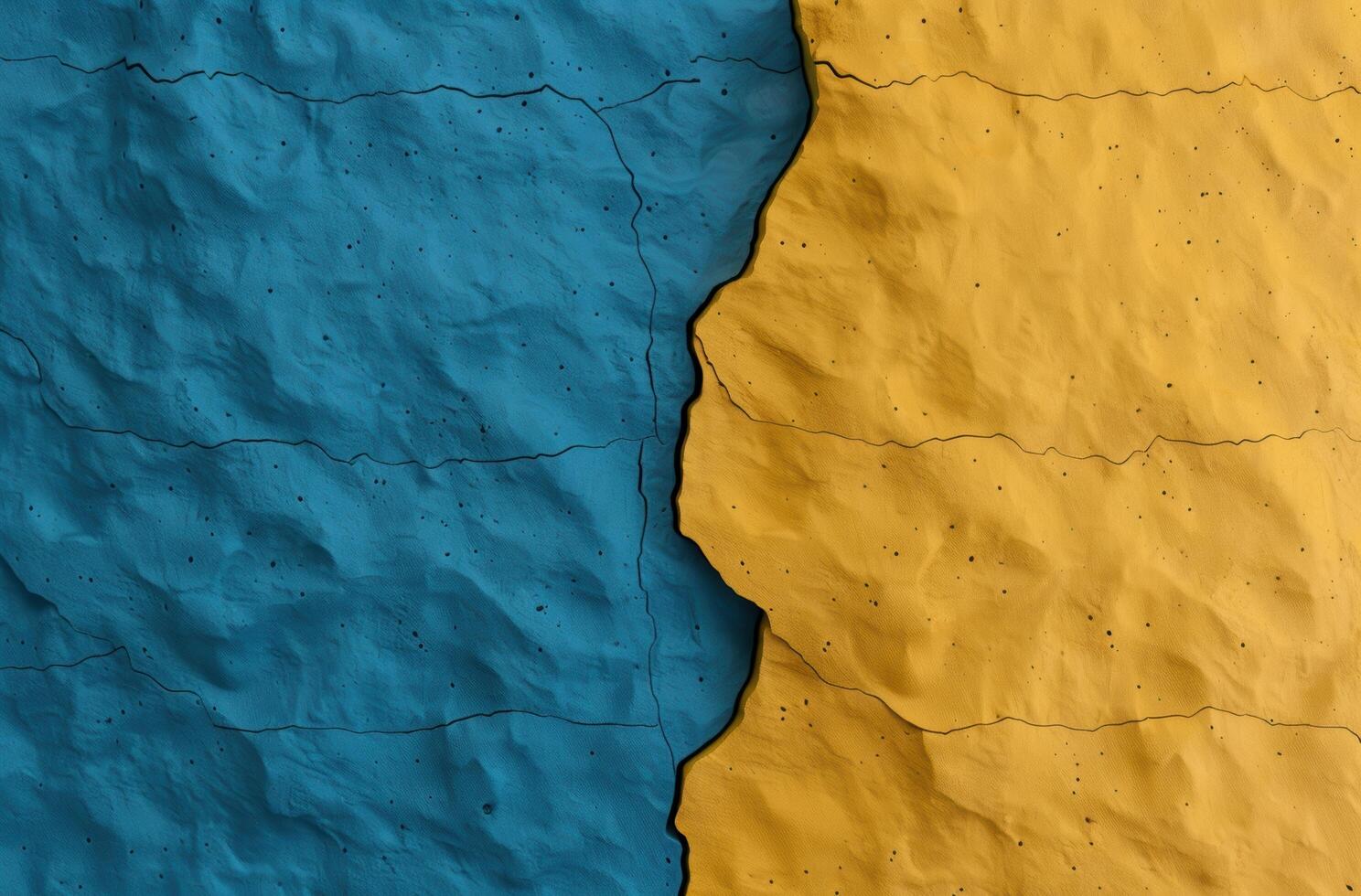 abstract textured background with contrasting blue and yellow colors photo