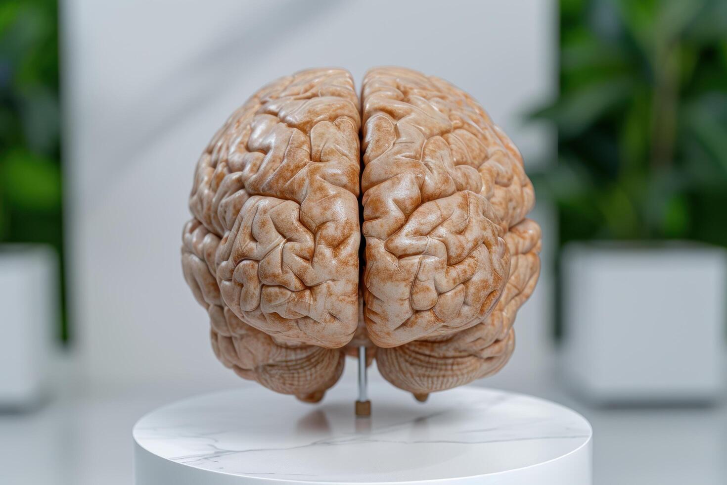 Close up of a human brain model photo