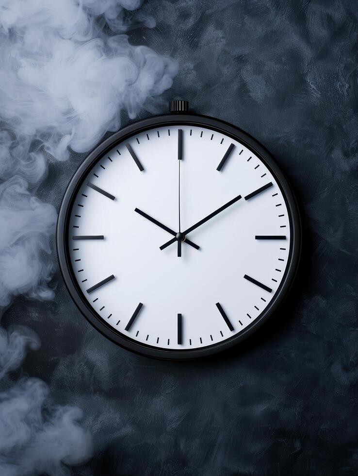 time passing by in a smoky atmosphere photo