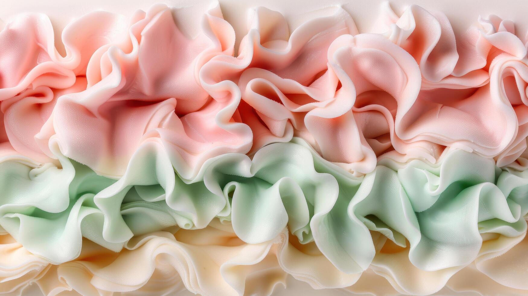 Soft and delicate pink and green rose petals photo